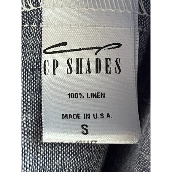 CP Shades Blouse Womens Small Long Sleeve V Neck 100% Linen Lagenlook Beachy - Picture 6 of 7